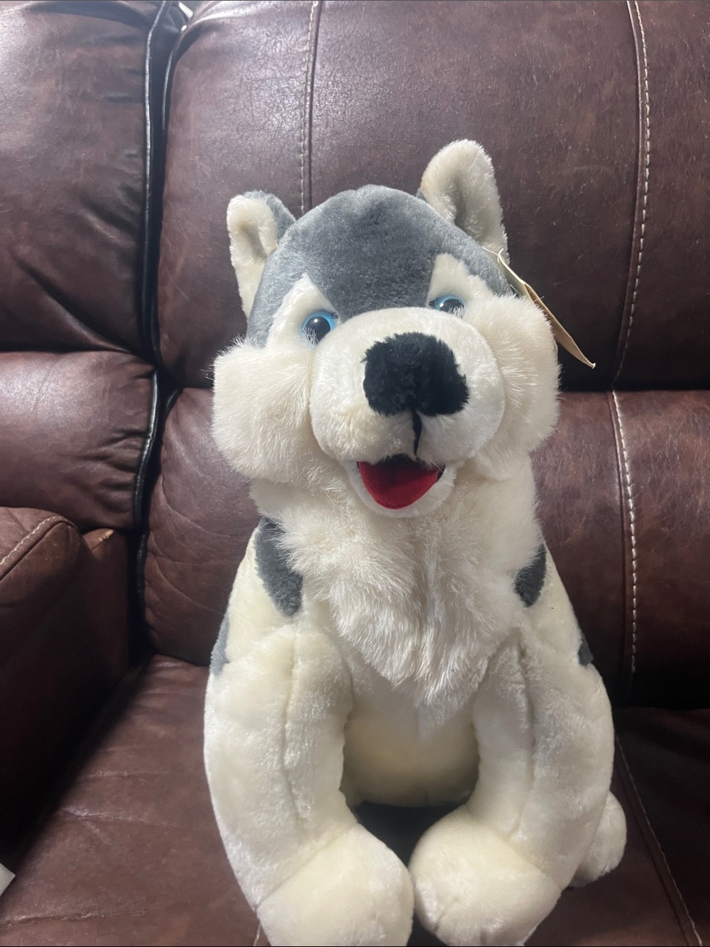 Plush Husky Dog Toy - Gray and Cream Soft Pet Plush